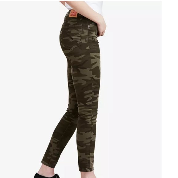 Levi's 711 Skinny Ankle Camo Jeans Green Size 2 - Picture 2 of 10